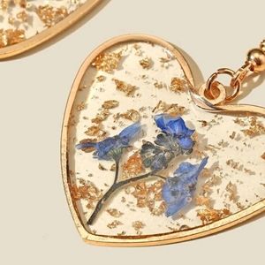 New Boho Polyresin Heart Earrings